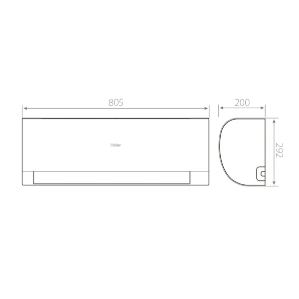Pearl Premium Haier Wandgerät, Zeichnung