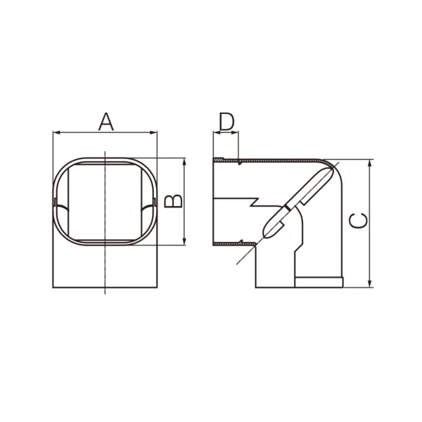 Inaba Denko Zubehör SD-77 W  |  weiß  |  Kurve 90° SC-77 W – Bild 3
