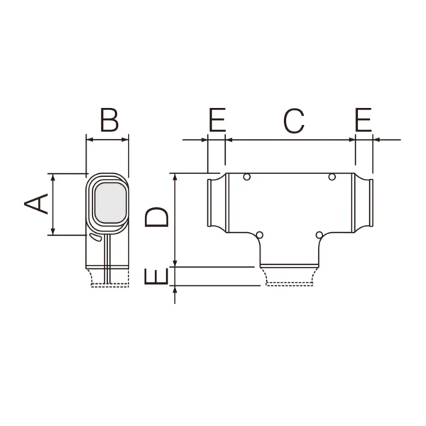 Inaba Denko Zubehör SD-100 A  |  anthrazit grau  |  T-Stück ST-100 A – Bild 3