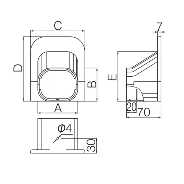 Inaba Denko Zubehör SD-100 W  |  weiß  |  Endstück SP-100 W – Bild 3