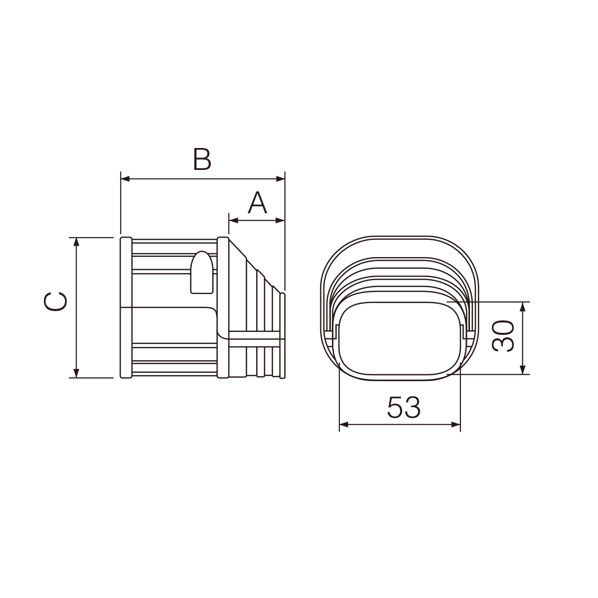 Inaba Denko Zubehör SD-100 l | elfenbein | Endstück SEN-100 l – Bild 3