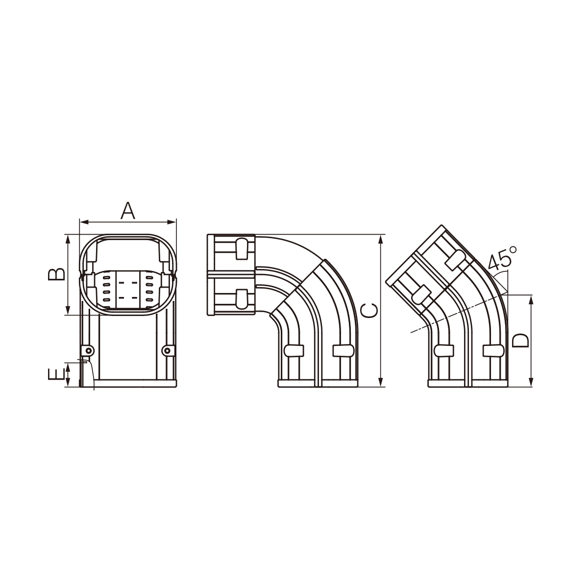 Inaba Denko Zubehör SD-100 W | weiß | flex. vertikal Winkel 45 - 90° SCS-100 W – Bild 3