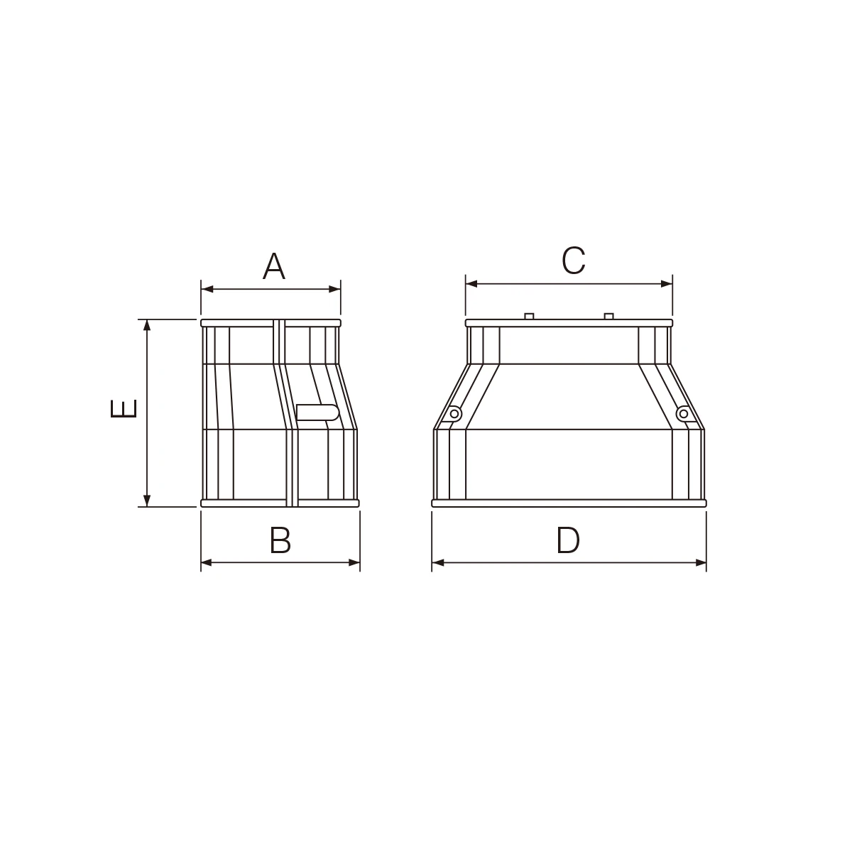 Inaba Denko Zubehör SD-77/100 W | weiß | Reduzierstück SDR-100-77 W – Bild 3